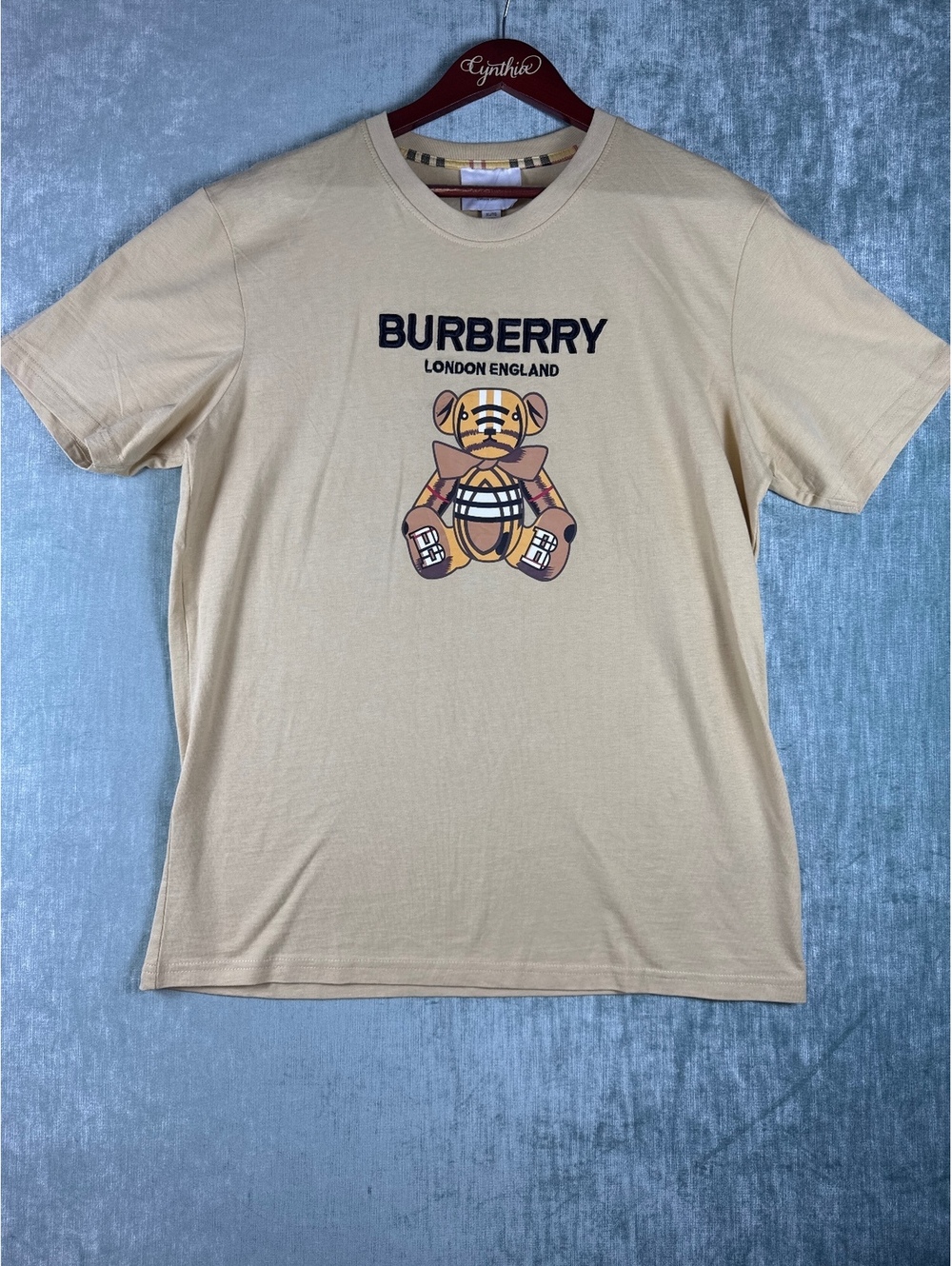 London England Bear Graphic T-Shirt Beige XL